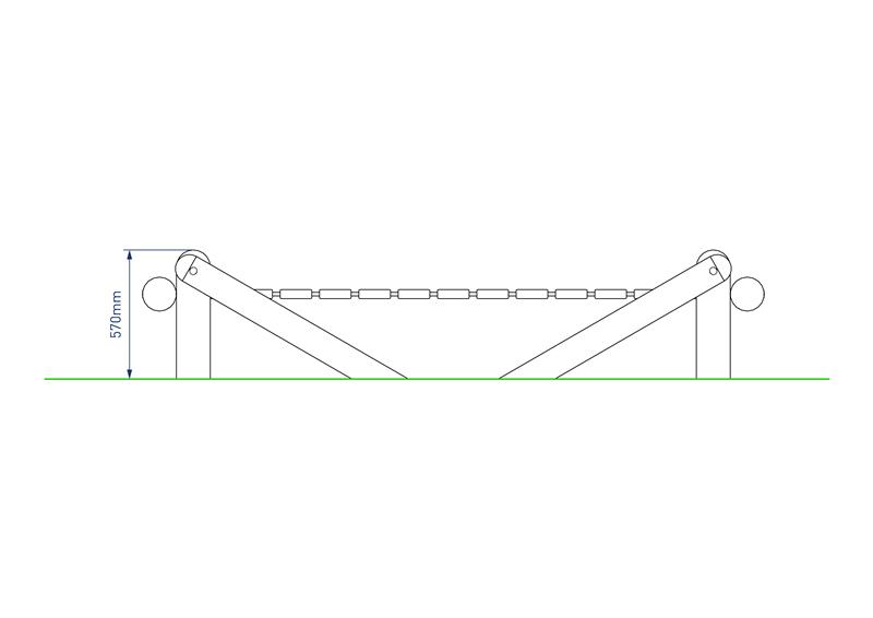 Technical render of a Balance Clatter Bridge